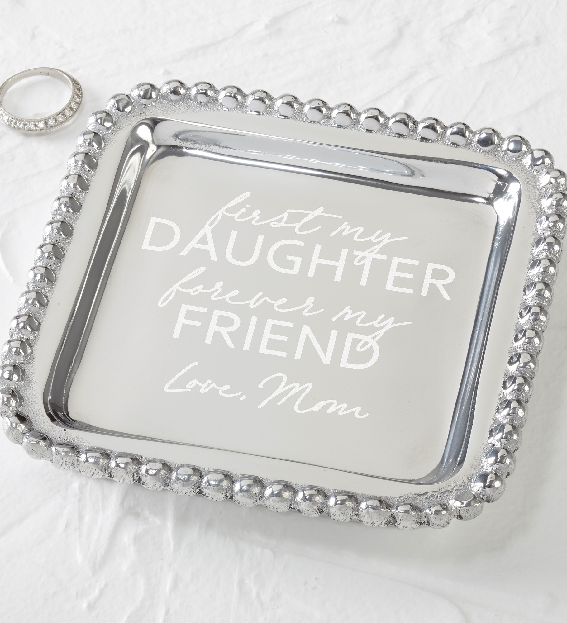 Mariposa® First My Daughter Personalized Square Jewelry Tray